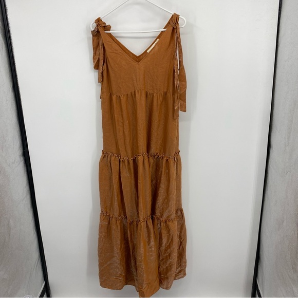Anthropologie Maeve Soraya Shimmer Tiered Maxi Dress XS - Picture 2 of 11